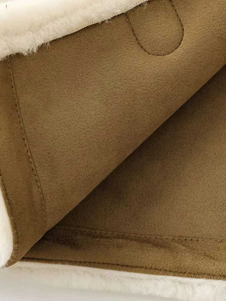 TRZAThick Warm Faux Fur Jacket for Women Long Sleeve Coat Front Toggle Female Outerwear Chic Tops Fashion Z250918