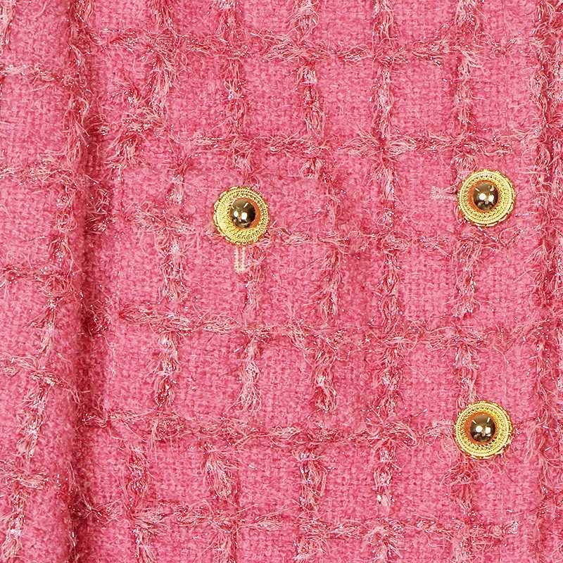 New fashionable and elegant round neck singlebreasted celebrity temperament small fragrance style jacket top Z250918