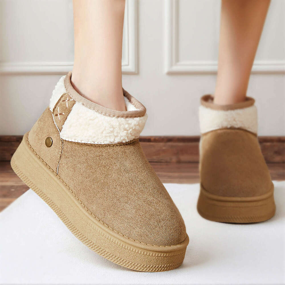 Designer Shoes Warm Snow Boots Women Ankle Boots Winter Fleece Outdoor anti slip Classic Boots Versatile Fashion Mid-Calf Women Fleece Thickened Cotto