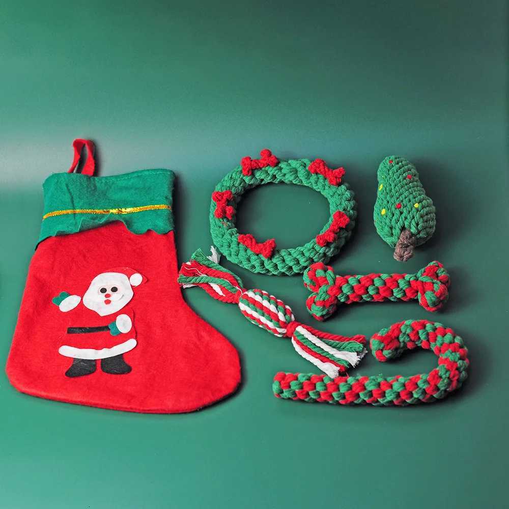 16PC Christmas Dog Toy Rope Ball Cotton Rope Puppy Cleaning Teeth Chew Toy Durable Relieving Stuffy Cleaning Teeth Pet Chew Toy X250918