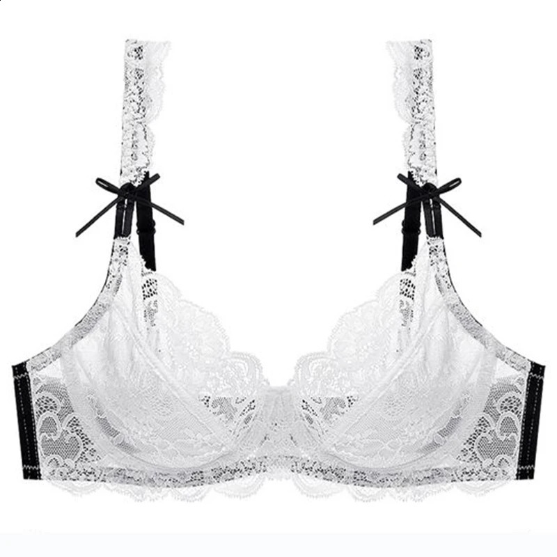 Sexy Lace Ladies Bras ABCDE Cup Underwear For Women Bandage Mesh Transparent Thin Push Up Female Lingerie 250919