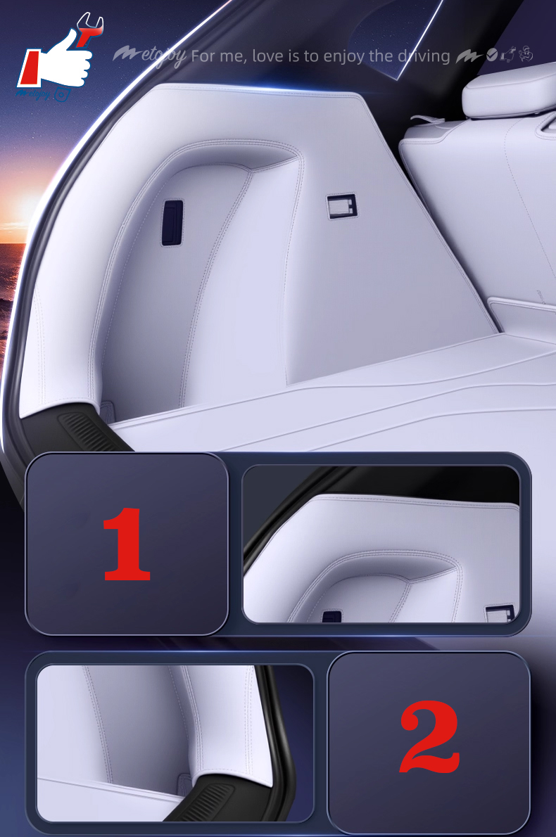 For BYD ATTO 2 YUAN UP 2025 Car Trunk Mat Custom Fit Cargo Mat 3D Shaped Trunk Liner XPE Trunk Protection Mat Chair-Back Protection Mat Rear Trunk Ful