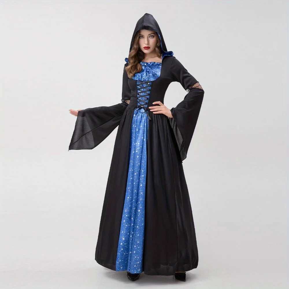 European American Halloween Cosplay Costume Masquerade Witch Grim Reaper RolePlaying Dress L250918