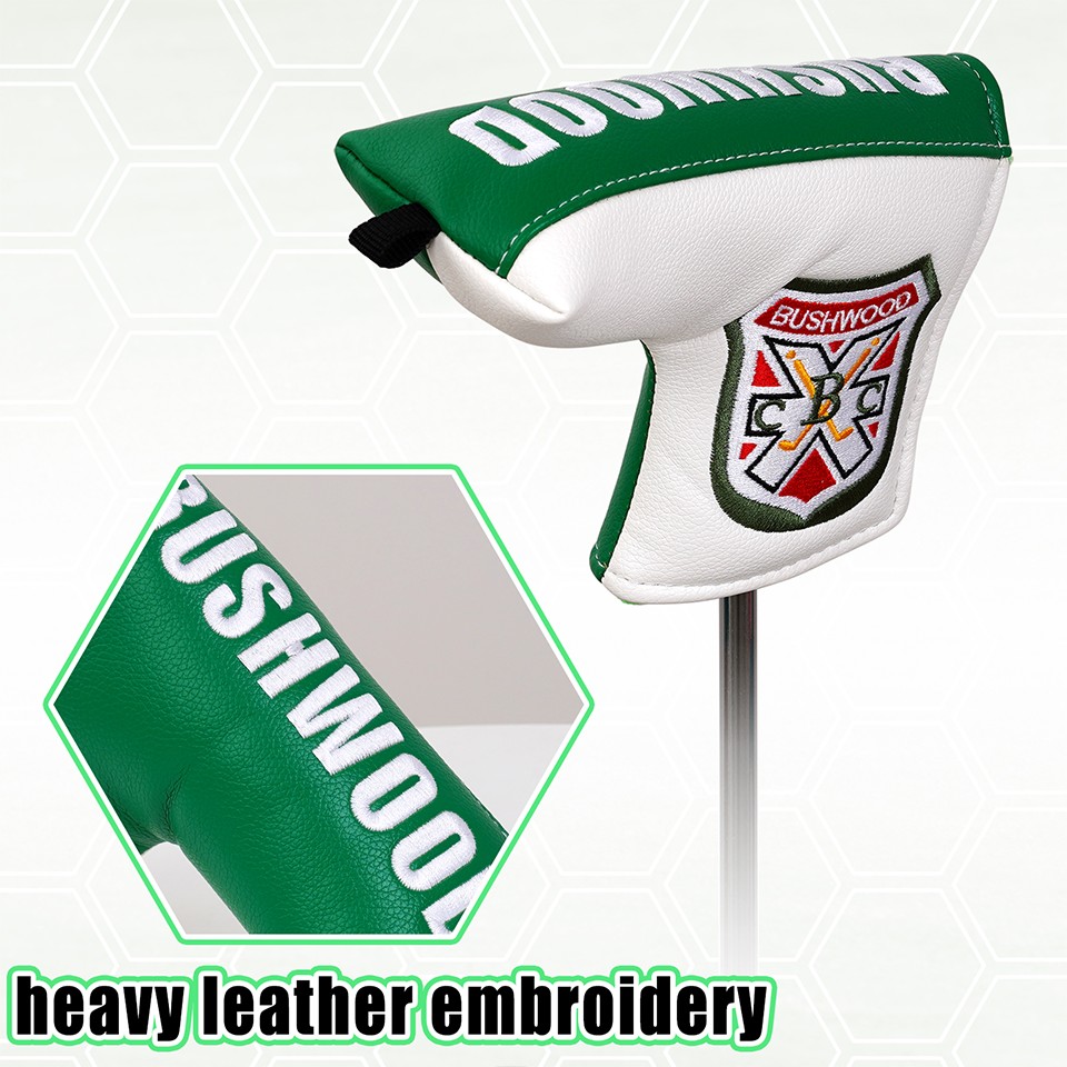 Golf Headcover PU White Green Blade Putter Headcover Golf Club Putter Head Cover Cover Club Golf Head Cover Putter Cover