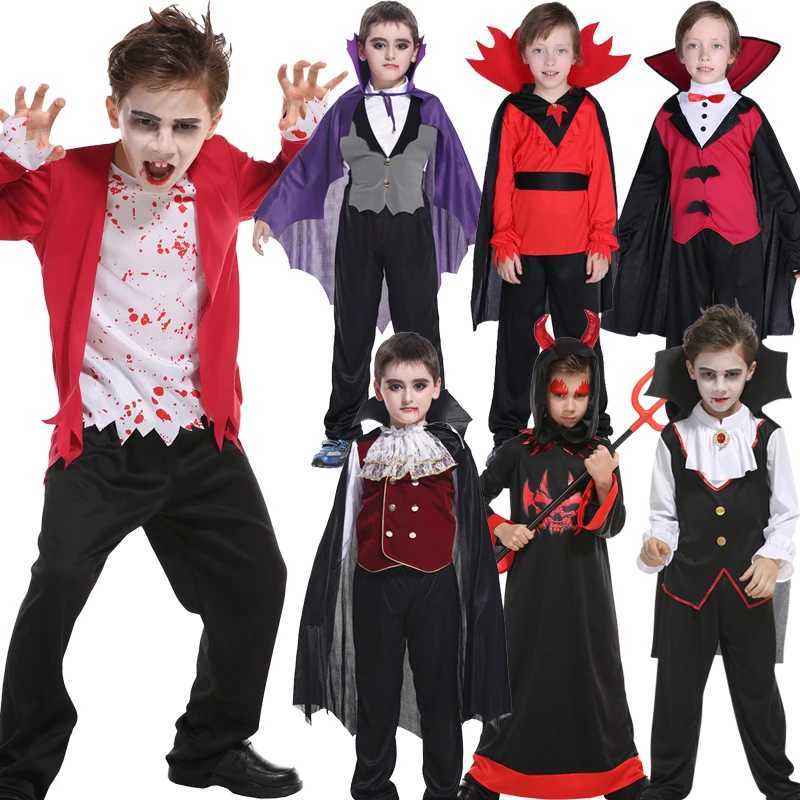 Halloween Boy Vampire Costume Boy Devil Roleplaying OutfitChildren Carnival Live Performance Dress Up L250918
