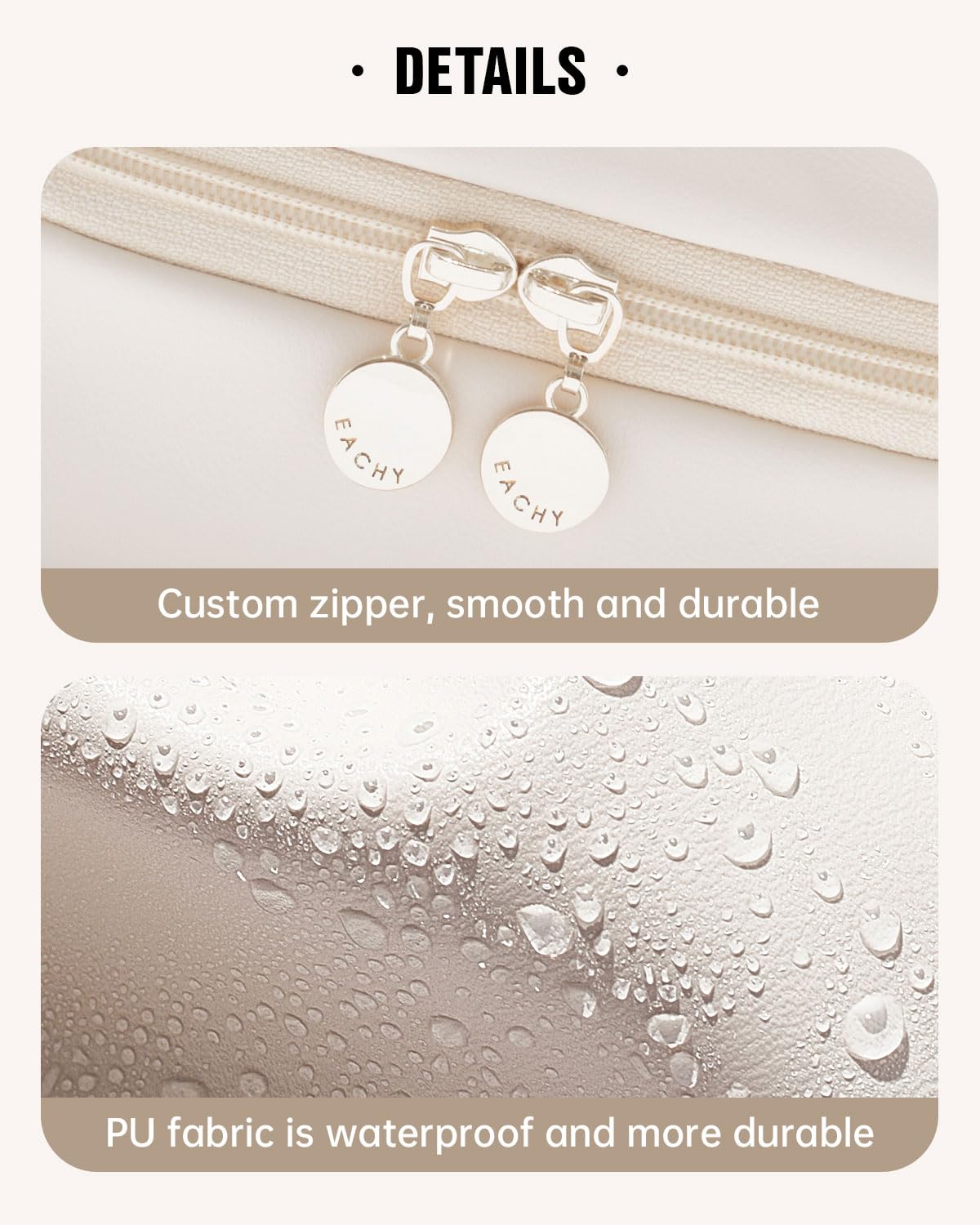 Portable Travel Cosmetic Bag Large Capacity Women's Makeup Bag Waterproof Portable Storage Pouch Flat-Laying Toiletry Bag Printed Design Cosmetic