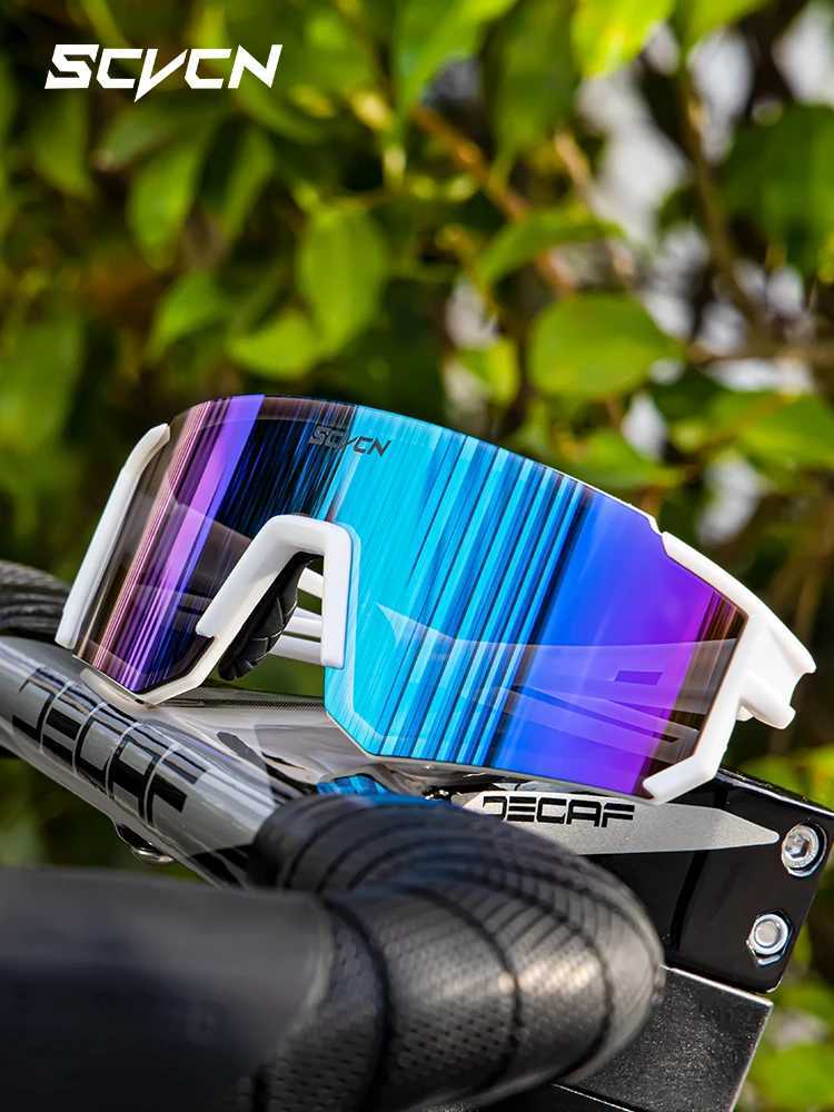 SCVCN Outdoor Cycling Sunglasses Men MTB Driving Bike Glasses Sports Climbing Hinking Eyewear Glasses Women MTB UV400 Goggles J250919