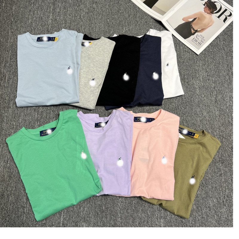 Women's T Shirts 2025 Summer Solid-color Basic Print Casual Sports Versatile Short-sleeved Fashionable T-shirt Top