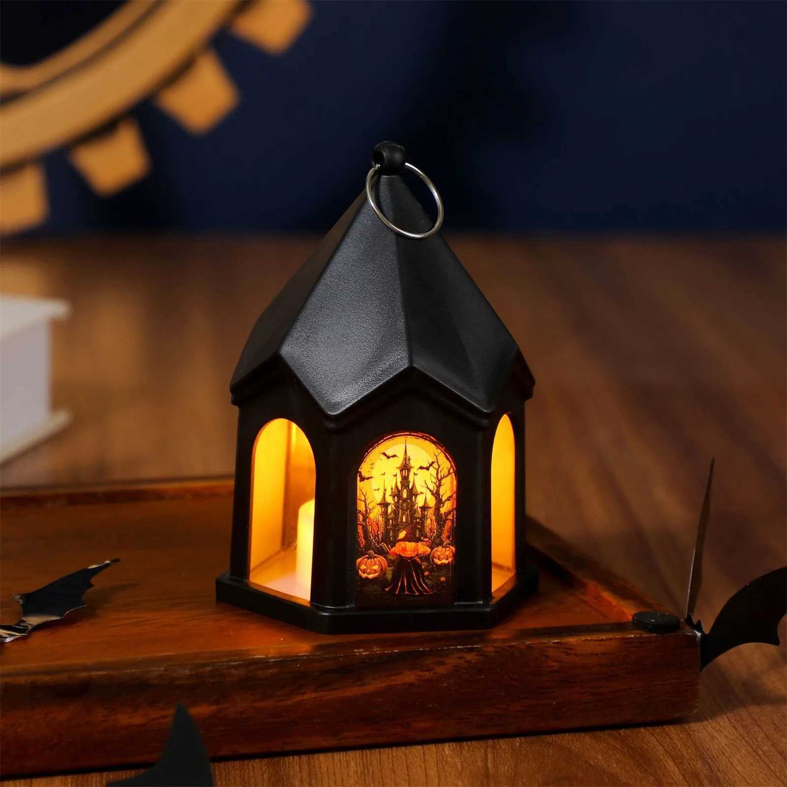 Halloween Castle Style Pumpkin Lantern ChildrenS HandHeld Halloween Lantern Ornaments Halloween Decoration Pendant Props C250919