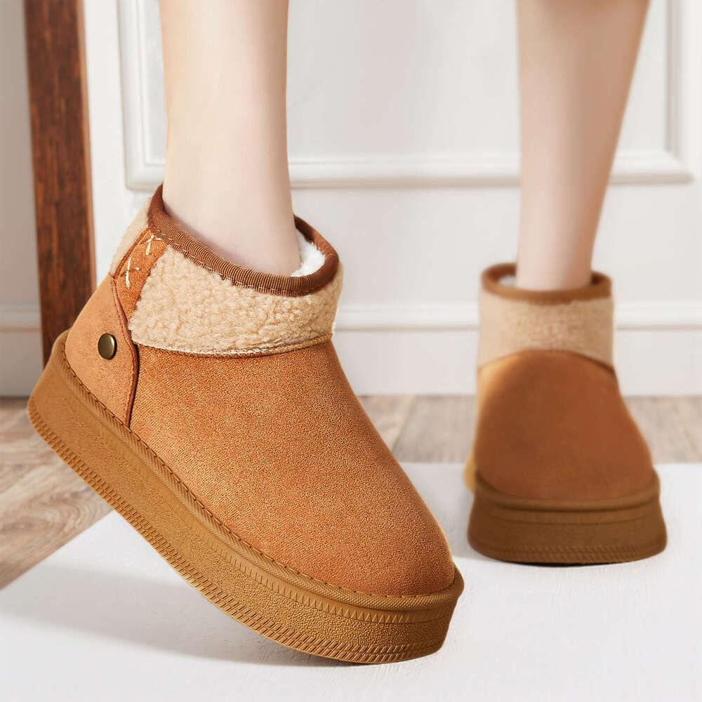 Designer Shoes Warm Snow Boots Women Ankle Boots Winter Fleece Outdoor anti slip Classic Boots Versatile Fashion Mid-Calf Women Fleece Thickened Cotto