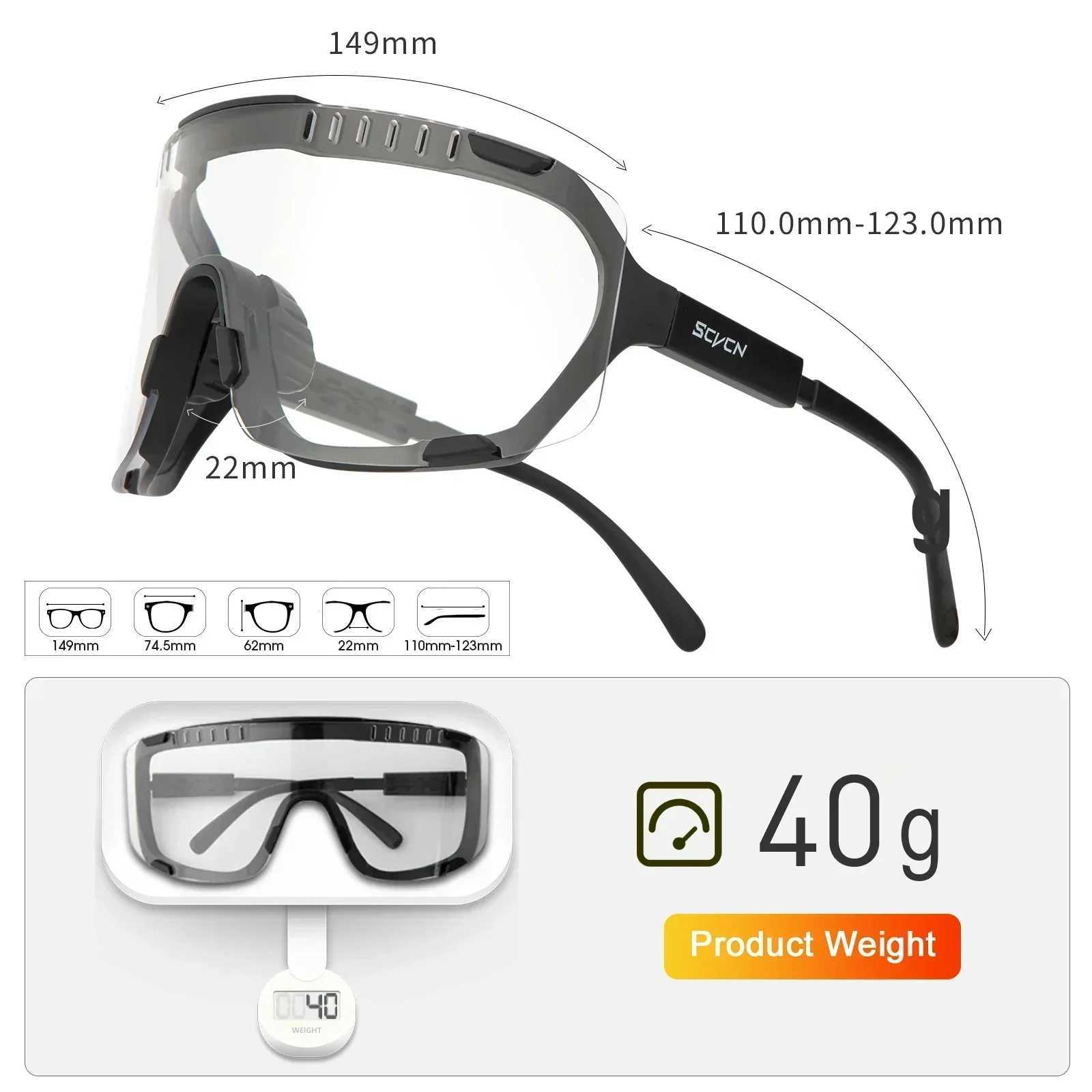 SCVCN Cycling Sunglasses Photochromic Eyewear Outdoor MTB Glasses Road Bicycle Riding Bike Sunglasses Goggles for Men Women J250919