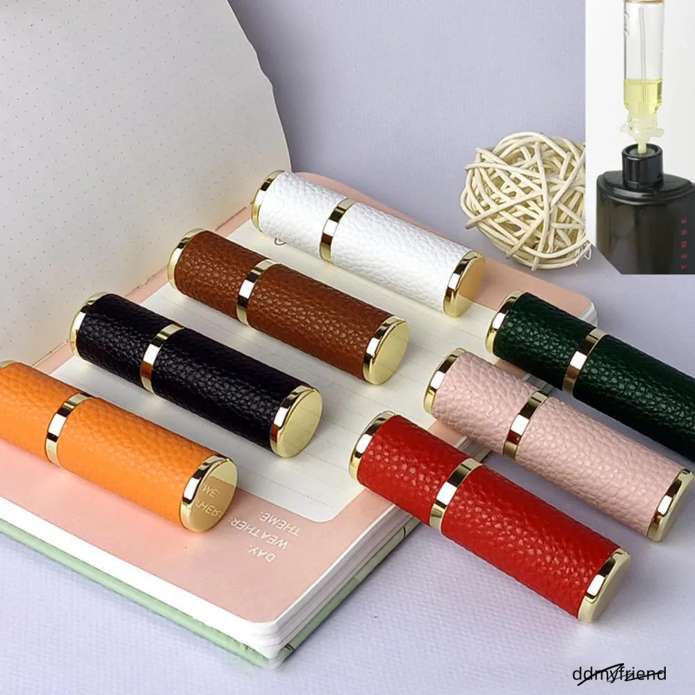 5Ml Refillable Atomizers, Compact Travel Perfume Atomiser With Fine Mist Spray, Leather Case, Pocket Size, Leakproof Design ddmyfriend