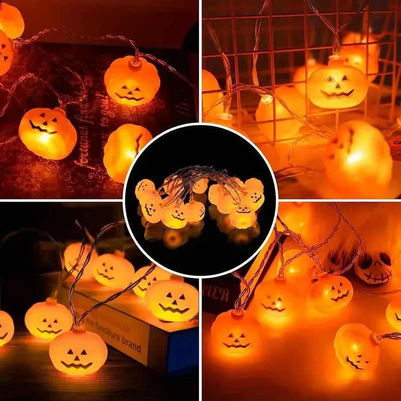 Pumpkin Halloween Decoration LED String Lights Battery Powered 3D Lantern Fairy Lights for DIY Room Haunted House Party Decor C250919