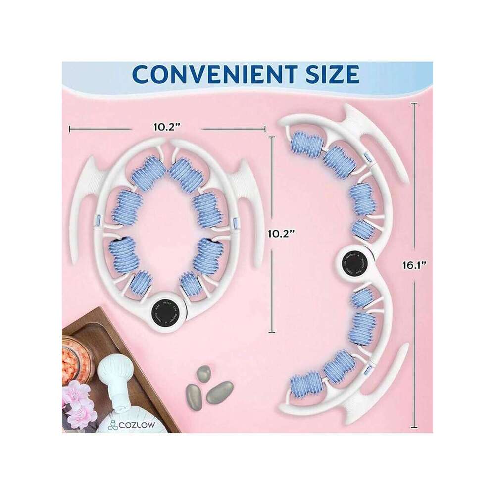 Cellulite Pink Anti-Cellulite Massager With Detachable Roller Handles Thighs, Legs Buttocks - Fascia Massage Tool For Lymphatic Drainage & Deep Tissue