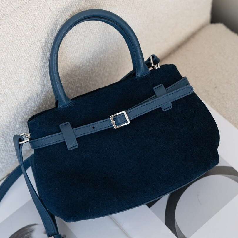 designer bag tote bag Frosted Suede Bucket Mini Handheld Crossbody Niche Vintage Dumpling Bag, Trendy