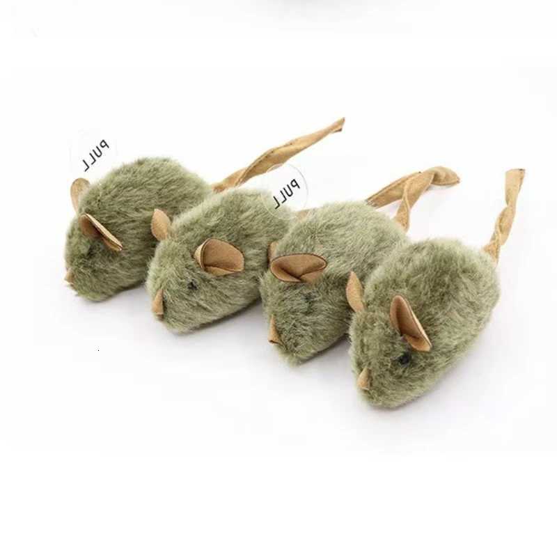 Cat Chew Plush Mouse Toy Interactive Squeaky Imitation Mouse Bite Resistant Kitten Toy Teeth Cleaning Cat Toy Accessories X250918