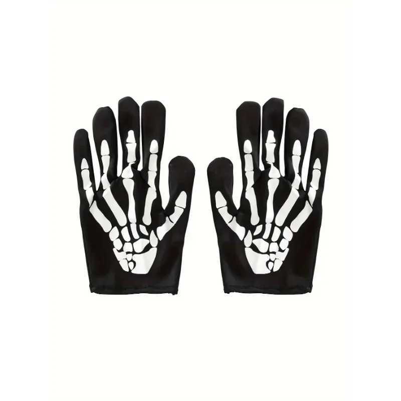 Boys in Dark Reaper Glow Robe Spooky Costume with Skull Mask Scythe Props and Gloves Eerie Spooky Costume for Halloween L250918