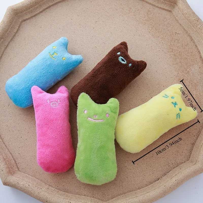 Pet Thumb Expressions Interactive Plush Cat Toy Paper Chewing Teeth Grinding Anti Bite Toy Contains Catgrass and Catnip X250918