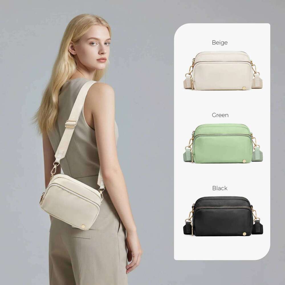 New Women's Single-Shoulder Large-Capacity Crossbody Sporty And Fashionable Adjustable Small Square Bag Portable Wallet