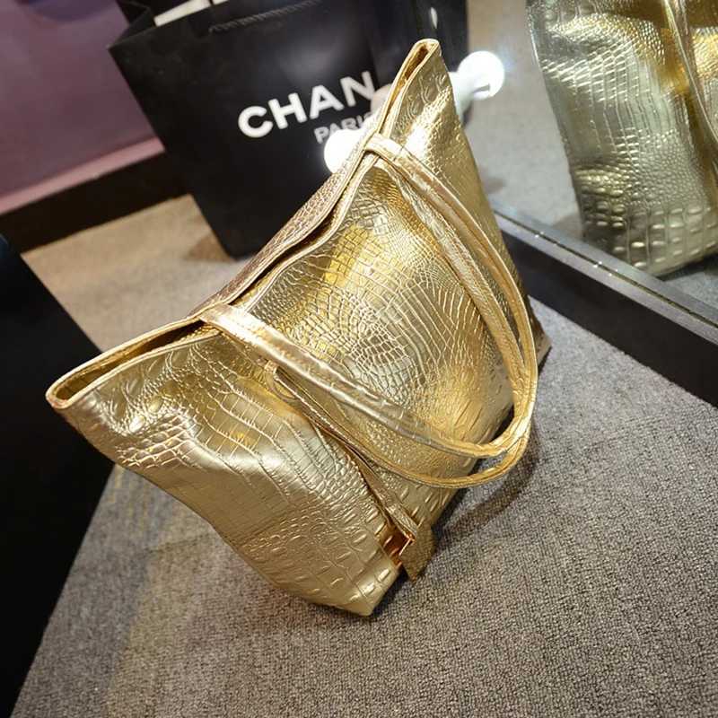 Large Capacity Shoulder PU Handbag With Pendant Crocodile Pattern Fashionable European And American Commuting Womens Tote Bag Z250915