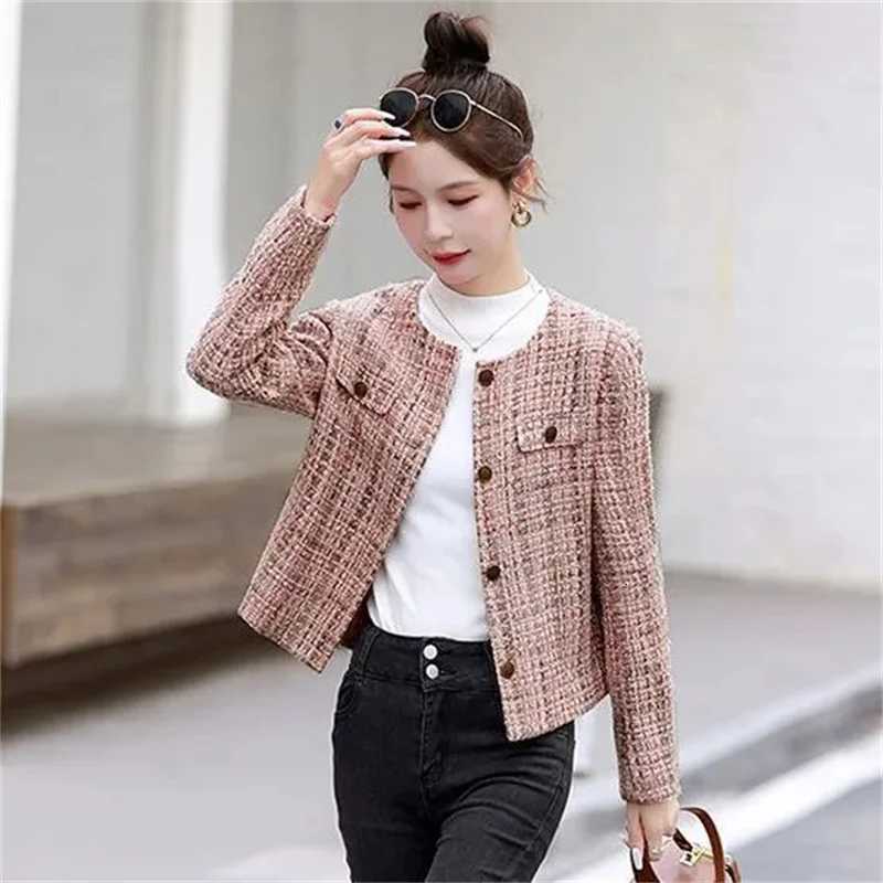 Xiaoxiangfeng Coat Women 2025 Spring Autumn New Jacket This Year Popular Tweed Outwear Temperament Elegant Short Overcoat Female Z250918