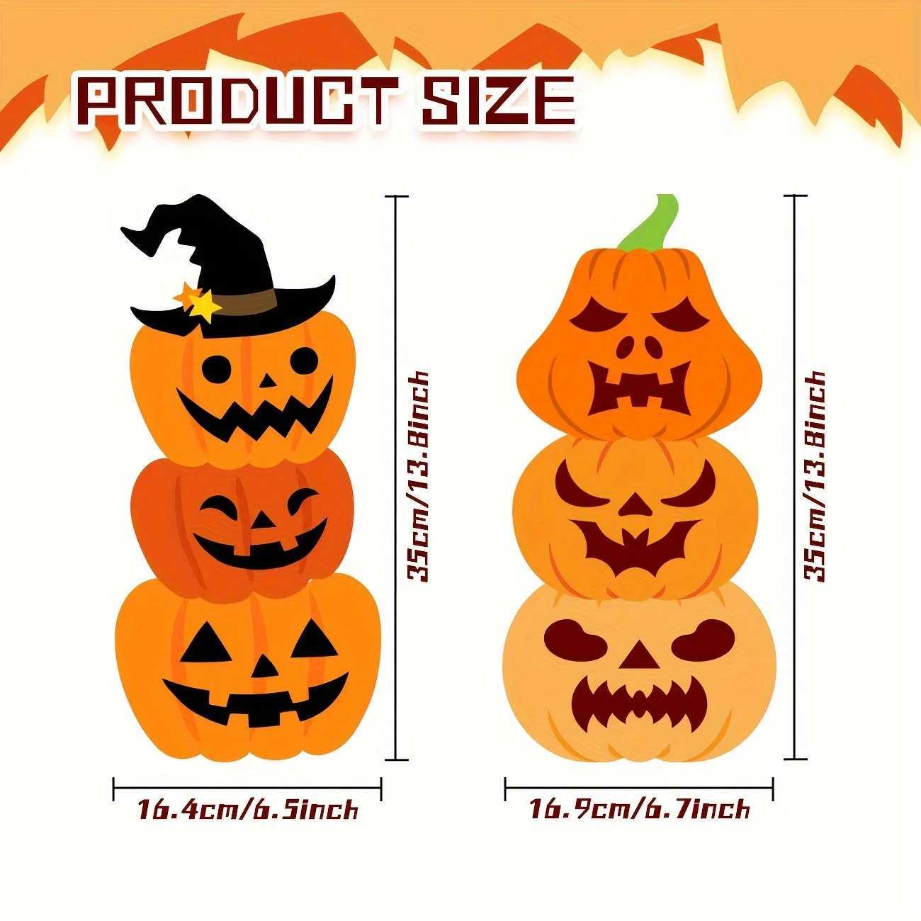 Halloween Yard Signs Garden Stakes for Halloween Outdoor Decorations 2Pcs Large Tiered Halloween Pumpkin Yard Sign for Trickor C250919