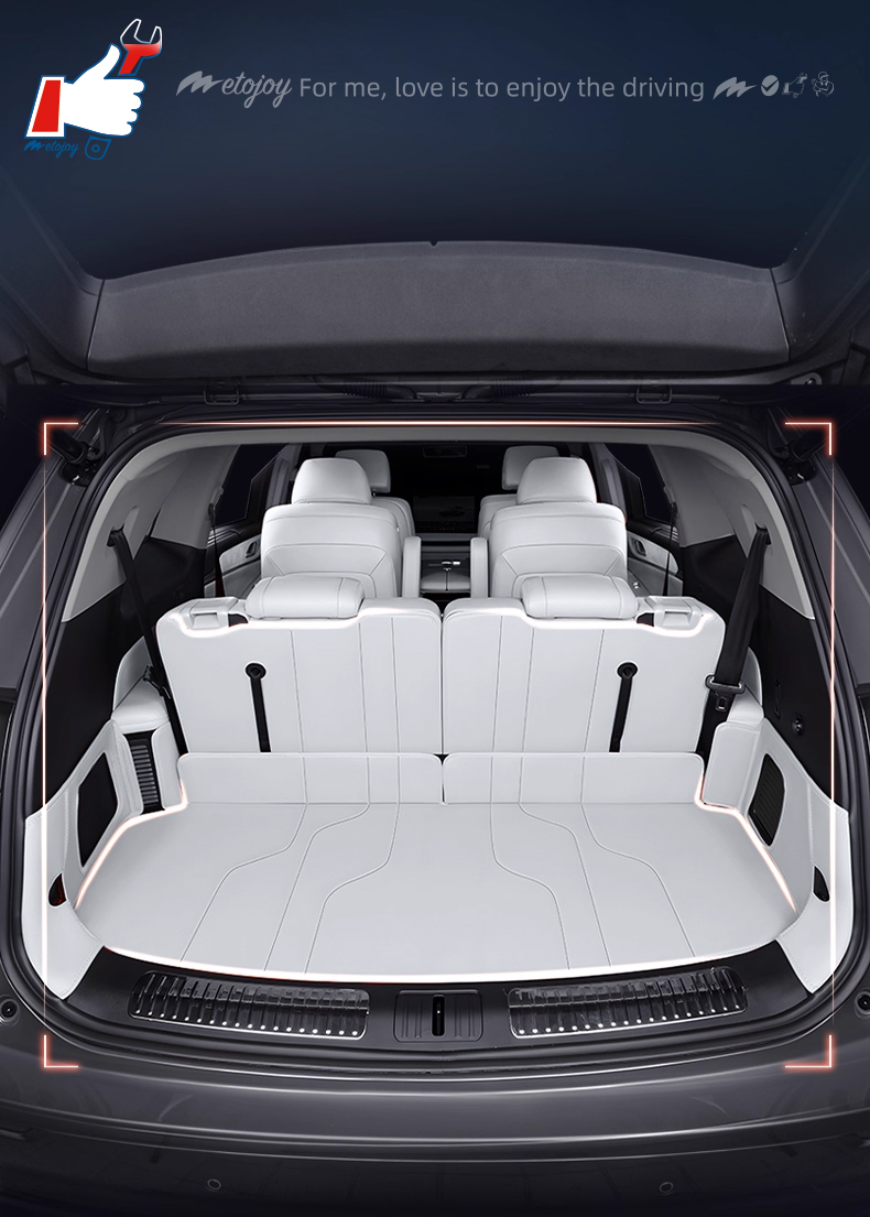 For Buick GL8 2025 7 Seats Fuel Car Trunk Mat Custom Fit Cargo Mat 3D Shaped Trunk Liner XPE Trunk Protection Mat Chair-Back Protection Mat Rear Trunk