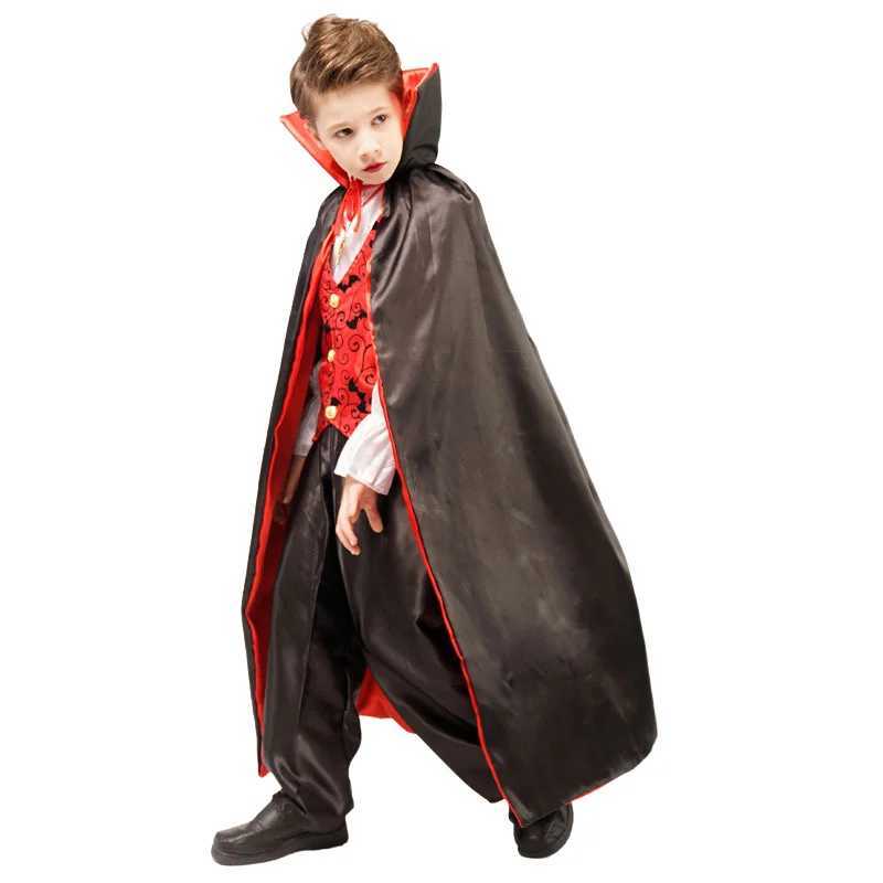 Halloween Children Cosplay Vampire Costume Horror Holiday Party Carnival Funny Clothes Boy Black Stage Costume Cloak Suit L250918
