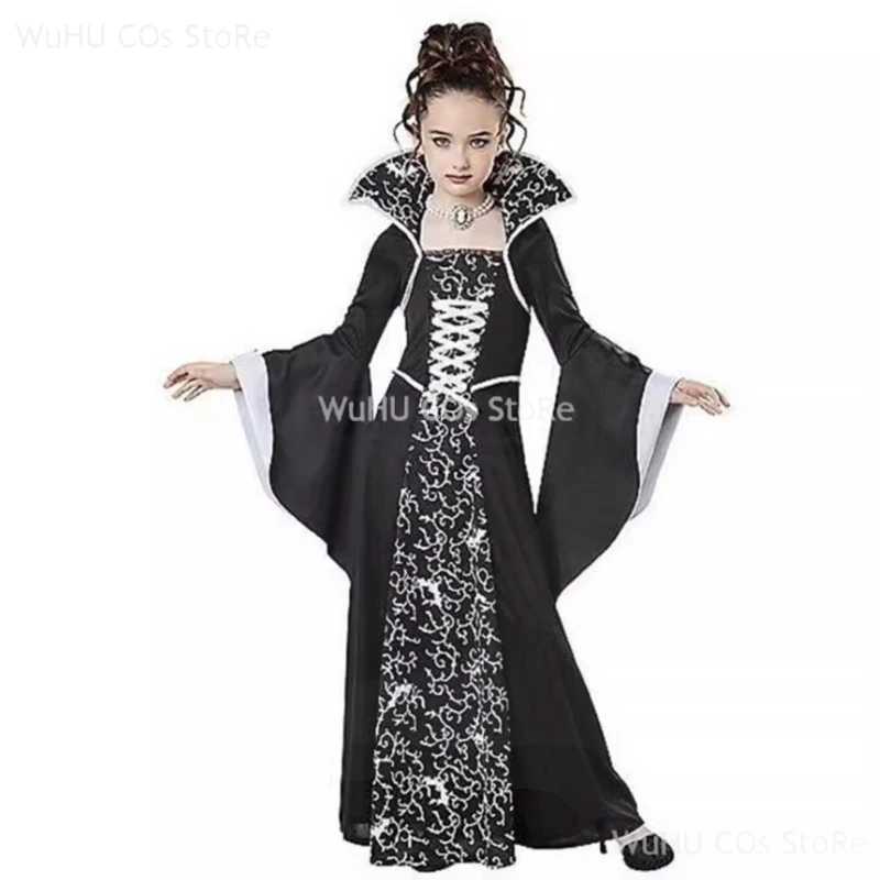 Halloween Cosplay Witch Vampire Costume for Kids Girls Disfraz Carnival Dress Up Party Mujer Childrens Performance Clothing L250918HJA0