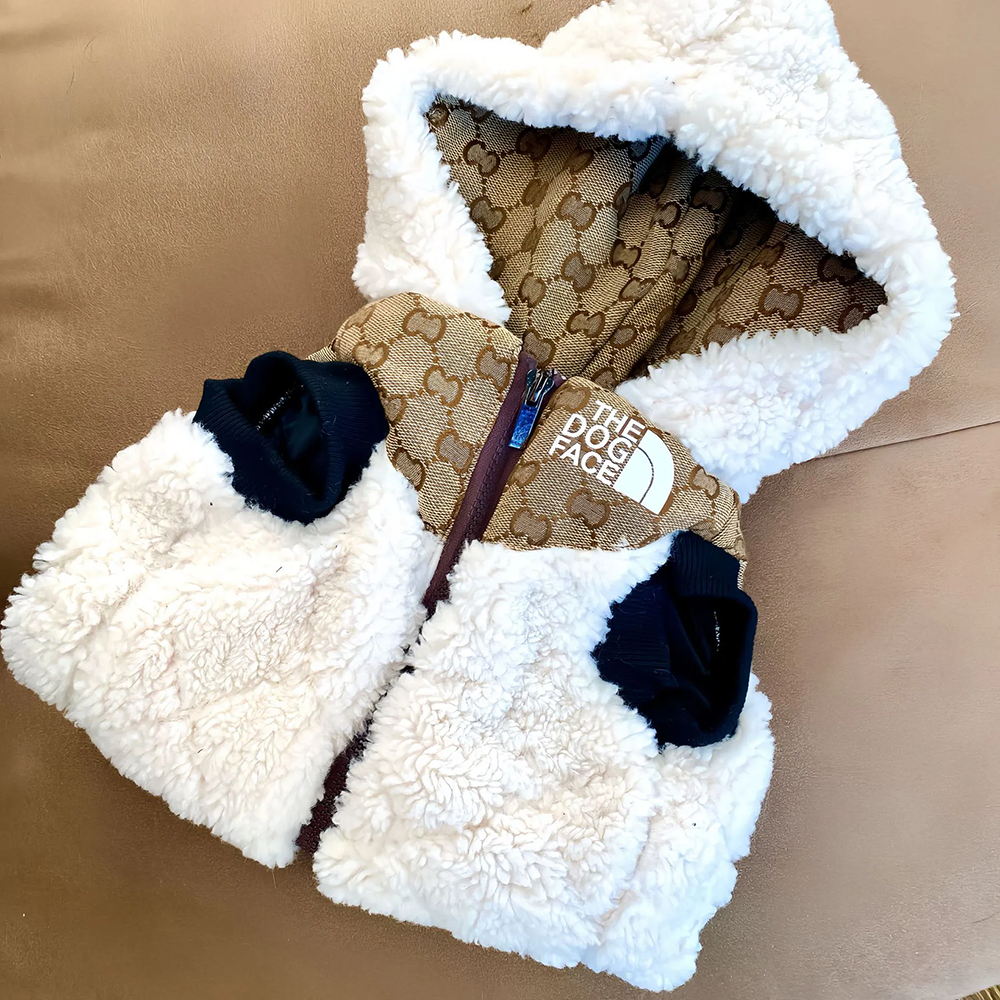 Fashion Designer Dog Clothes Winter dog Coat Warm Dog Apparel Pet Vest Cold Weather Puppy Jacket with Hats for Small Medium dogs