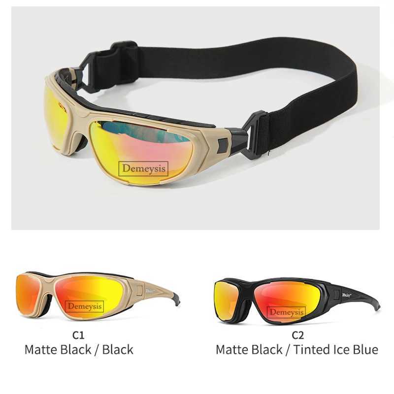 Polarized Tactical Goggles 4 Lens Set Outdoor Sports Windproof Dustproof Safety Protective Glasses Hunting Shooting Eyewear J250919