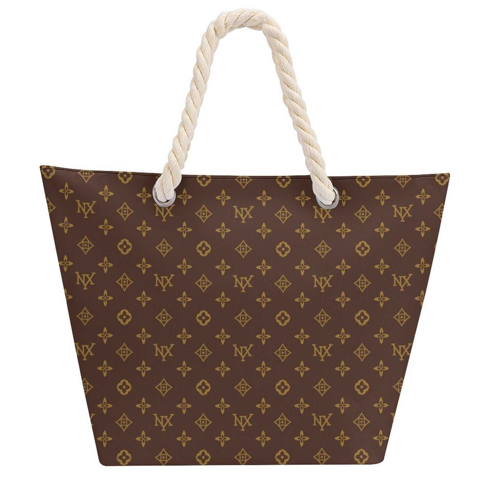 NXY Large Hemp Rope Handle Tote Bag Designer Handbags For Women Shopping Totes Shoulder Messenger Bags Purses 250919