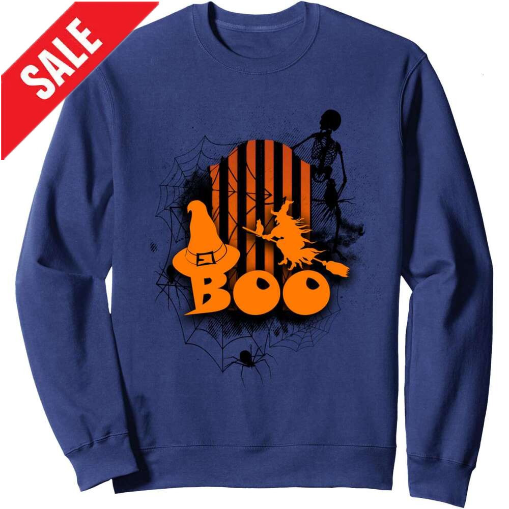 Long Sleeve Shirts for Men sweatshirt Happy Halloween Boo Skeleton Witch Spider Bat Sweatshirt T shirt Tee Streetwear Casual tops clothes 2025