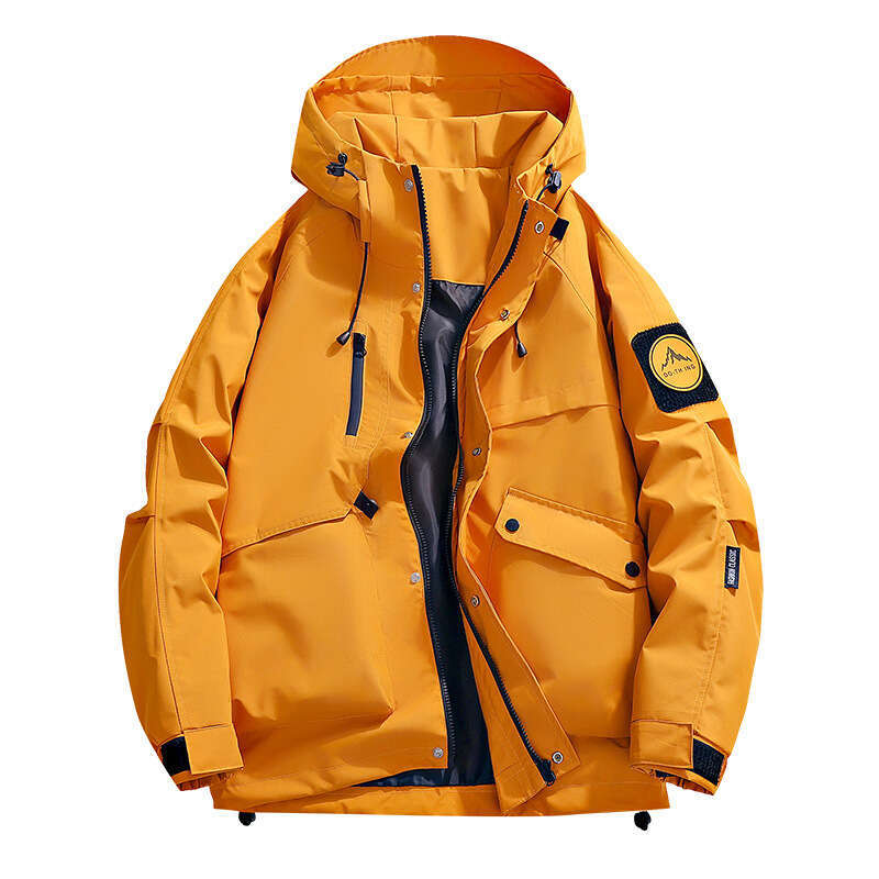 Autumn Waterproof Outdoor Mountain Peak Style Unisex Hooded Breathable Hiking Single Layer Jacket