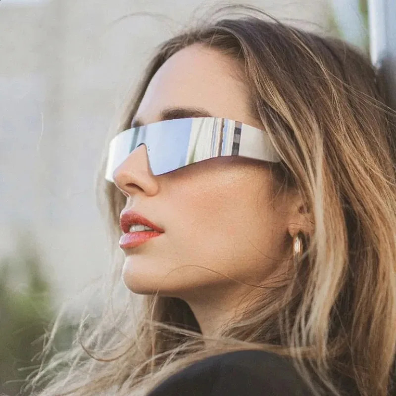 Onepieces Sunglasses Men Women Fashion Rimless Punk Multicolor Male Shades Eyewear Trendy Female UV400 Sun Glasses 250918