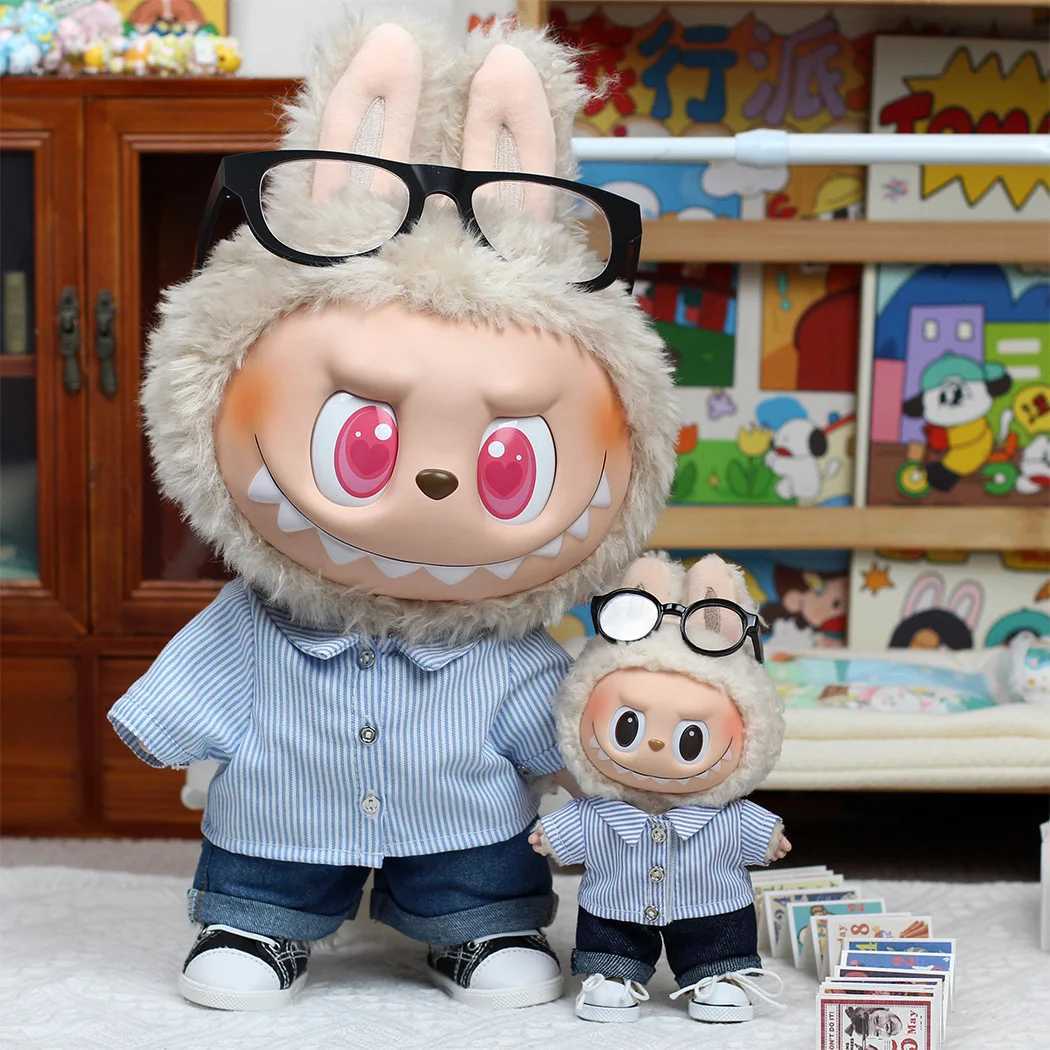 17cm Labubu Dolls Clothes I II Idol The Monster Outfit Accessories Sitting Party Gifts Cool Boy Shirt Jeans Hat Set V1 V2 V3 C250919