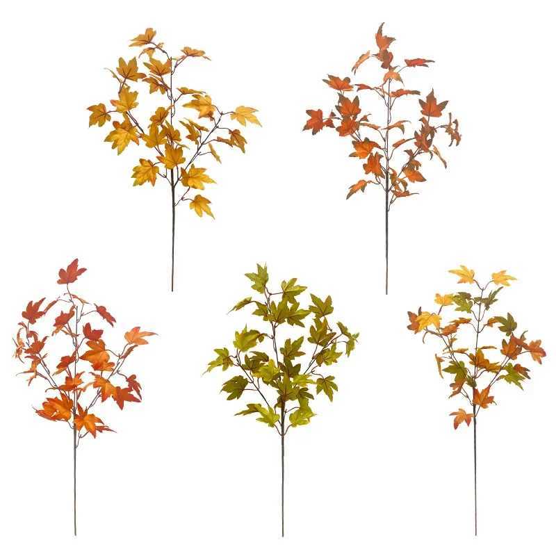 Simulation Maple Leaf Harvest Festival Thanksgiving Autumn Colors Festival Party Interior Decoration Artificial Plants C250919