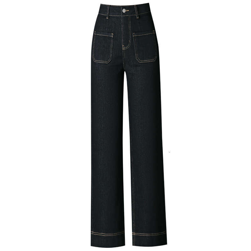 wide leg denim women Wide-Leg Denim Women's Long Pants New Autumn Loose Slimming High-Waist Fashionable Elegant 2039