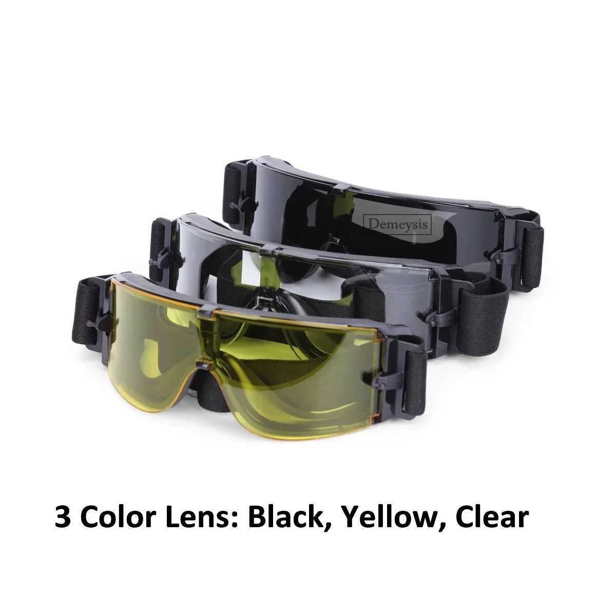 Tactical Goggles Airsoft Paintball CS Game Hunting Windproof Desert 3 Interchangeable Lens Outdoor Shooting Protective Glasses J250919