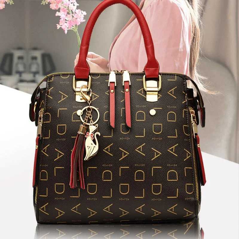 Vintage Handle Bag for Women Luxury Middleaged Tophandle Handbags Female PU Leather Messenger Crossbody Bag Tote bolsa Z250915