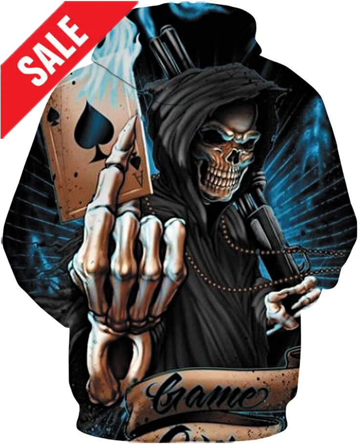 Halloween Hoodie For Mens Womens Fashion Unisex 3D Digital Printed Novelty Skull Sweatshirt Pullover Hoodies Graphic Long Sleeve 2025