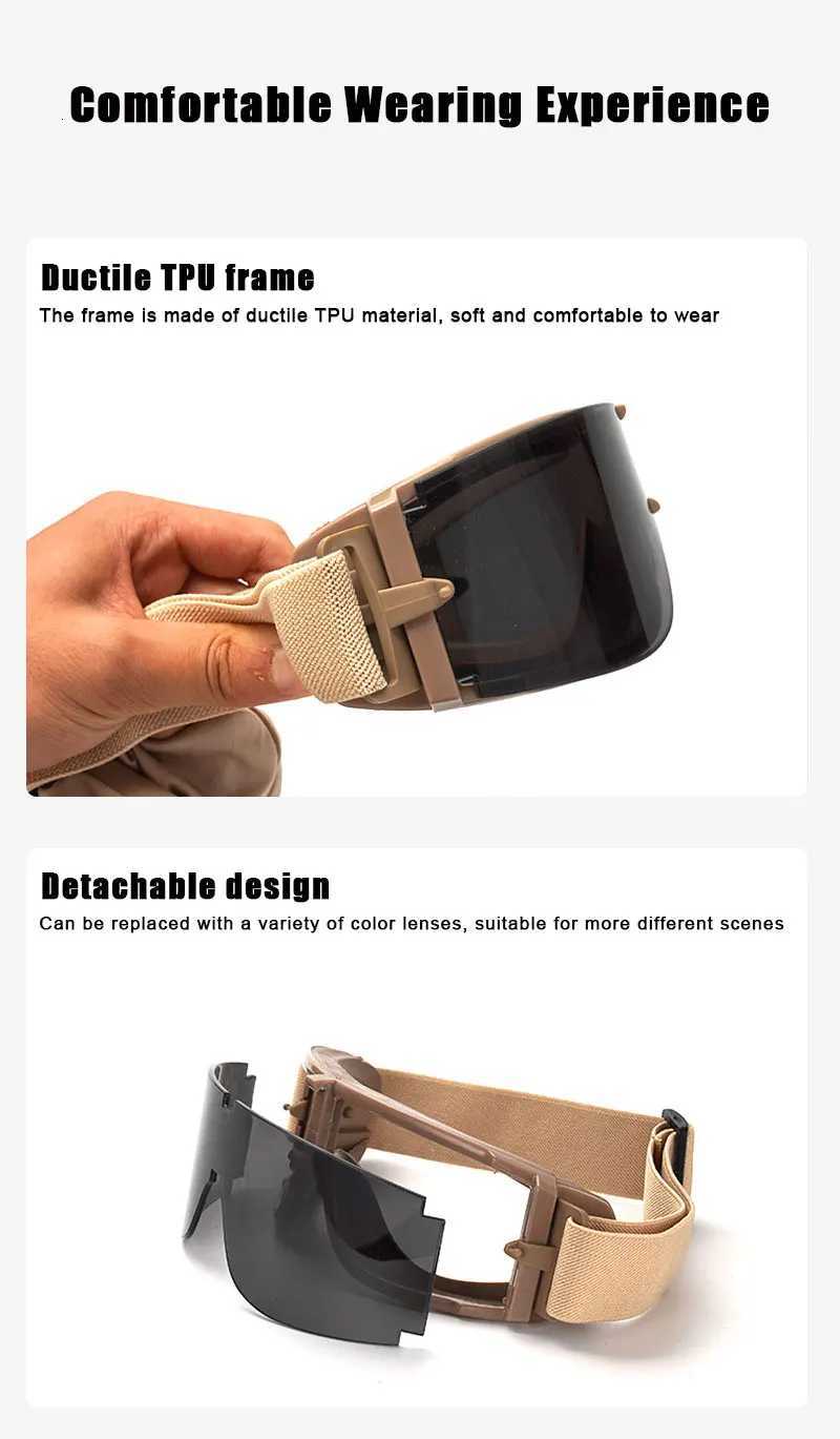 JSJM 2025 Tactical Goggs Windproof UV400 Protective Eyewear for Shooting Cycling Mountaineering Outdoor Sports Y250919