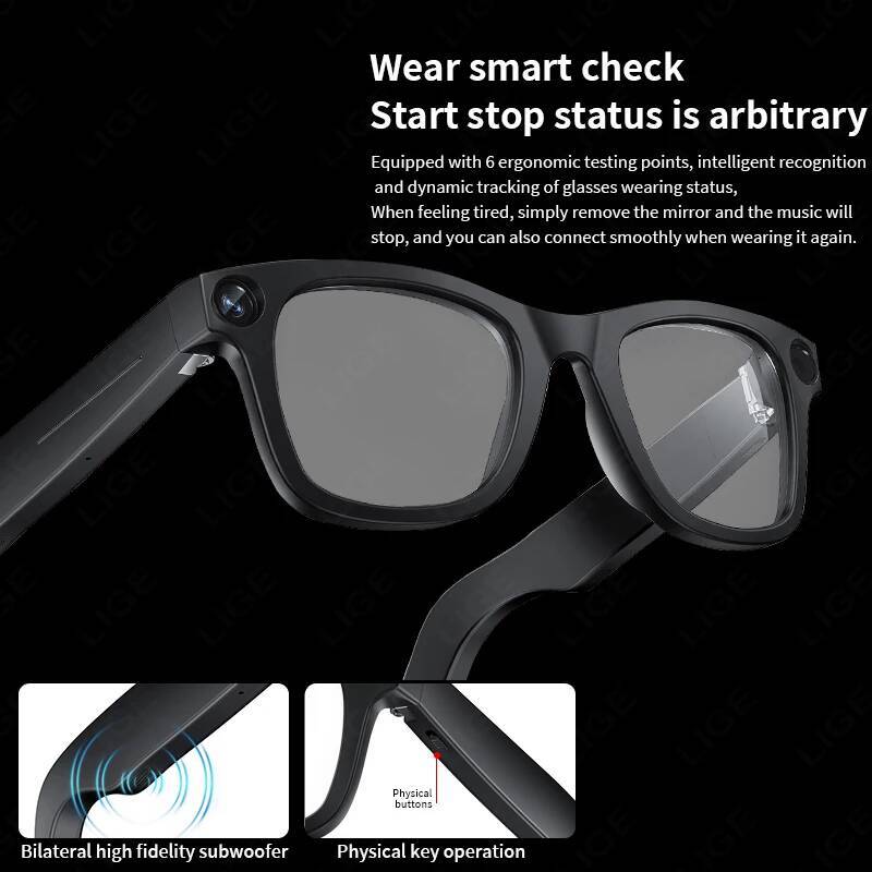 New 800W Pixels Camera smart glasses 32GB Memory 1080P Video Shoot Wireless Transmission AI Translation Smart Sunglasses Intelligent Glasses