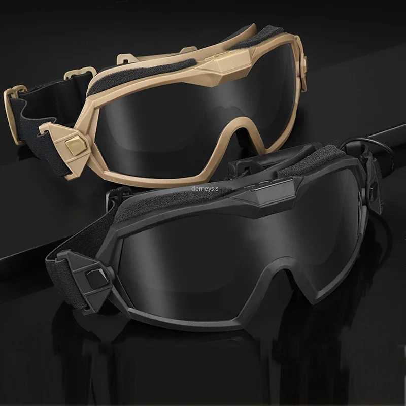 Tactical Goggles with Micro Fan Ourdoor Sport Airsoft Cs Wargame Shooting Glasses for Paintball Eyewear Hiking Sunglasses J250919