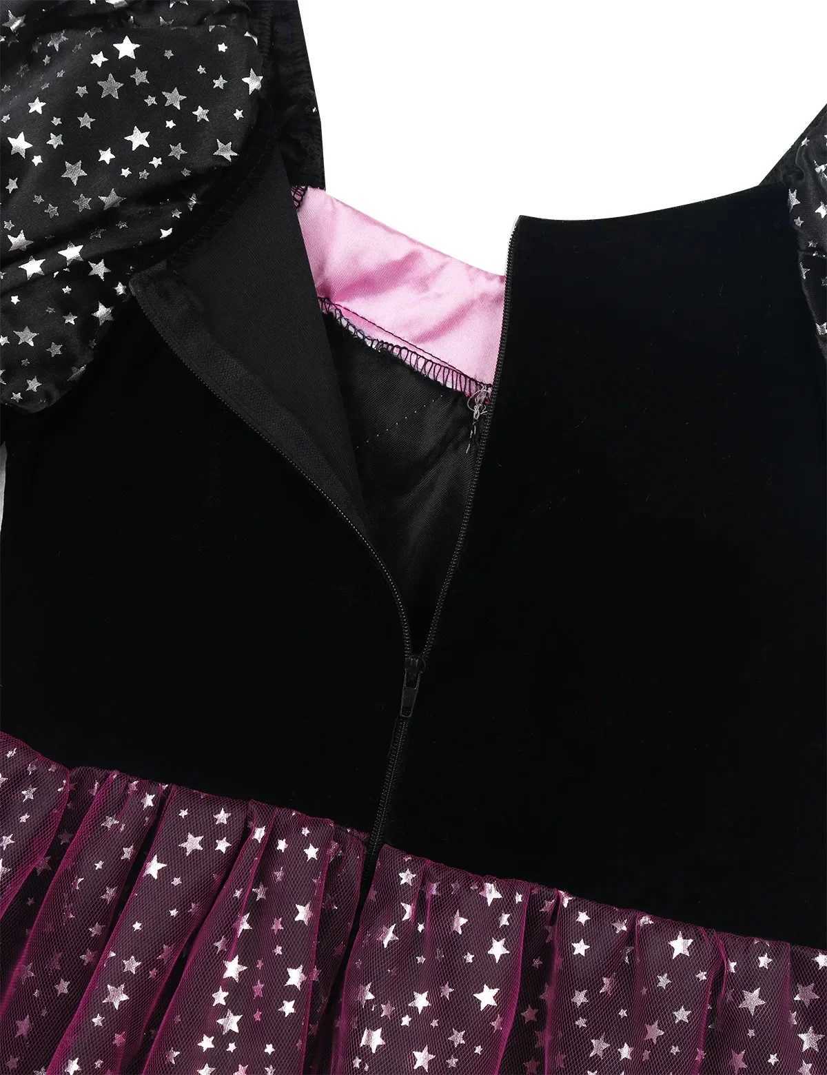 4 PcsSet Witch Clothes Led Light Up DressHatWandBag Girls Halloween Wizard Costume Kids Make up Party Witch Apparel Vestidos L250918