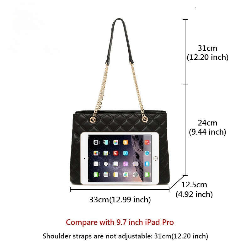 FOXER Women Fashion Quilted Shoulder Female Classic Underarm Bag Vintage Lady Simple Tote Bags Chrismas Gift