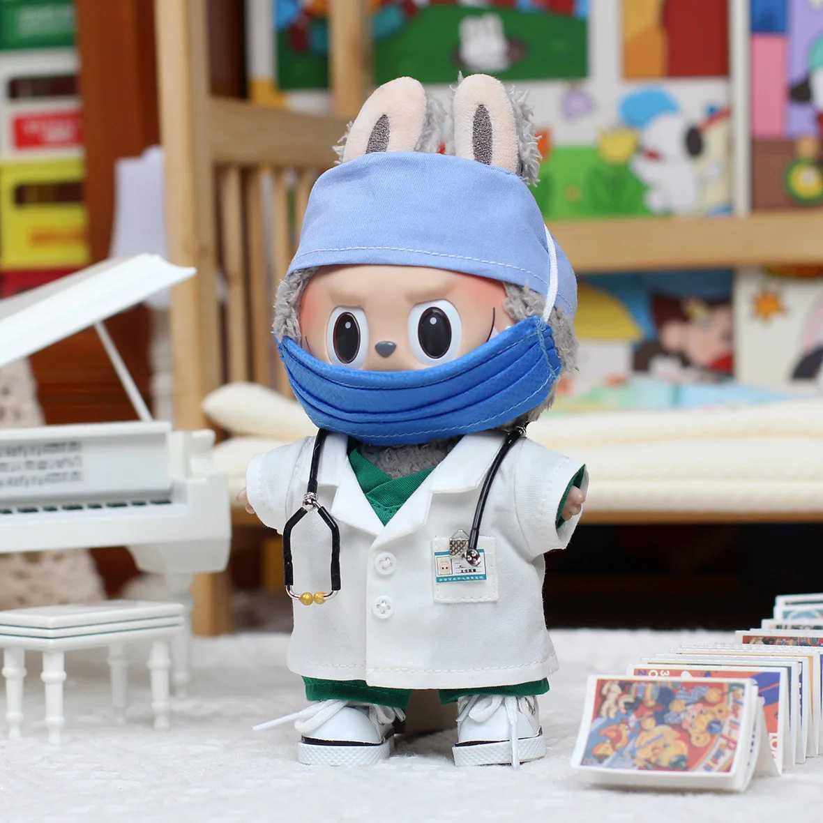 For 17cm Labuabu Clothes Doctor Uniform Set Nurse clothing gift C250919