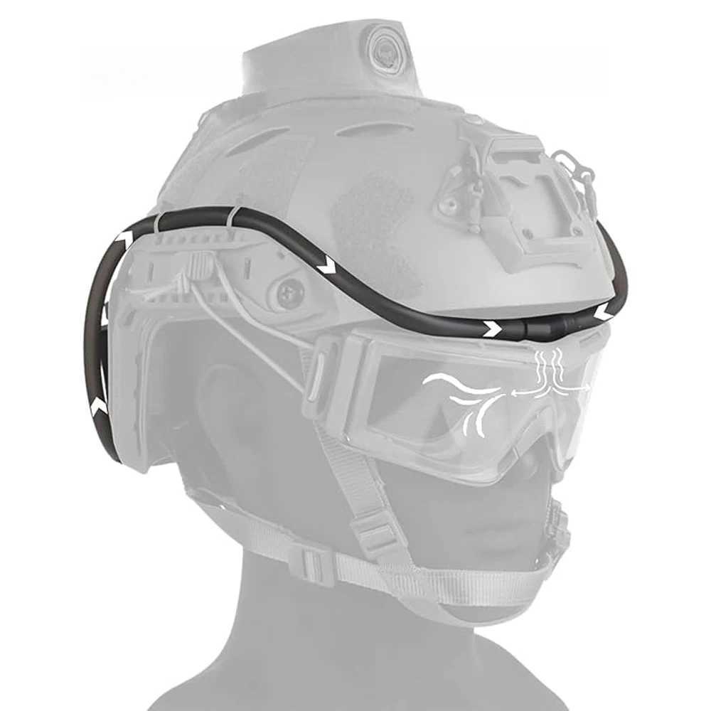 Tactical Goggles Fan Defogger AntiFog Kit Eyewear Air Defog for Airsoft Shooting Motocross Skiing Mountaineering Clear Vision J250919