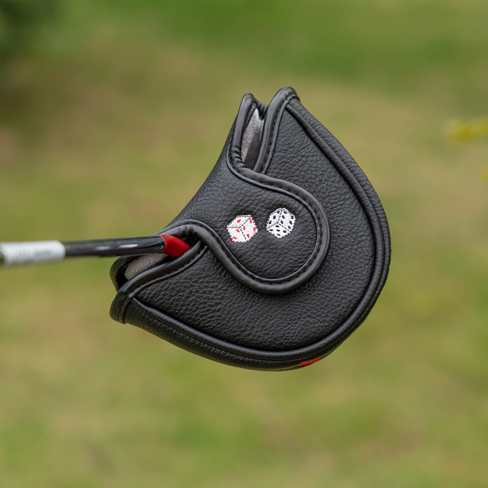 Golf Headcover Ace And Jack Black Mallet Putter Headcover Golf Club Putter Head Cover Cover Club Golf Head Cover Putter Cover
