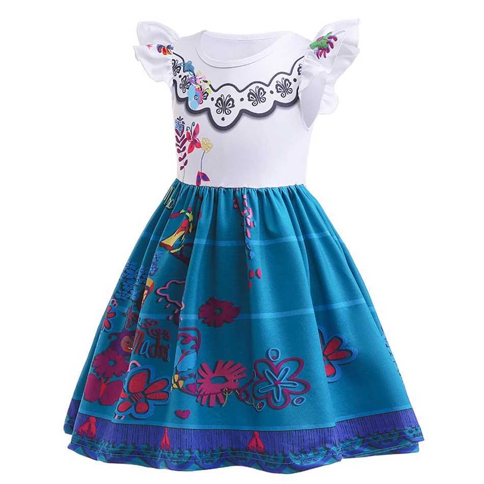 Mirabel Isabela Cosplay Princess Dress Kids Encanto Charm Costume Girls Halloween Childrens Day Birthday Party Holiday Clothes L250918